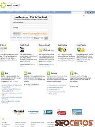 mail2web.com tablet előnézeti kép