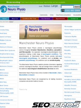 manchesterneurophysio.co.uk tablet preview
