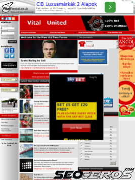 manchesterunited.vitalfootball.co.uk tablet vista previa