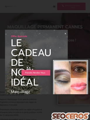 maquillagecannes.com tablet preview