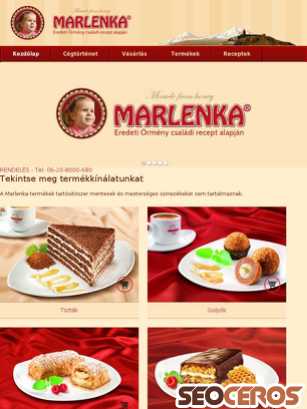 marlenkahungaria.hu tablet Vista previa
