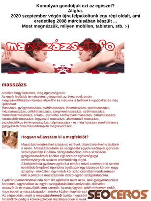 masszazs.info.hu tablet előnézeti kép