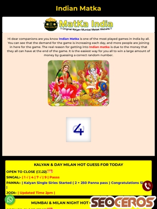 matkaindia.net tablet náhled obrázku