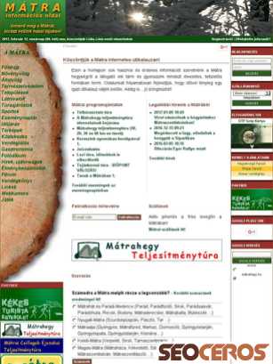 matrahegy.hu tablet előnézeti kép