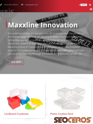 maxxline-bio.com tablet förhandsvisning