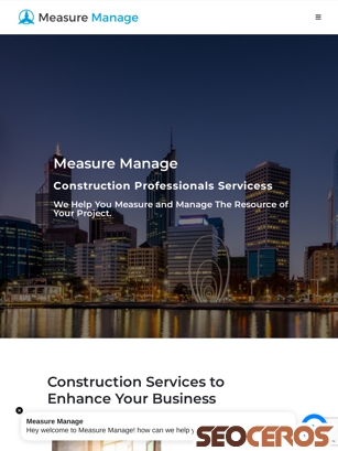 measuremanage.com.au tablet förhandsvisning