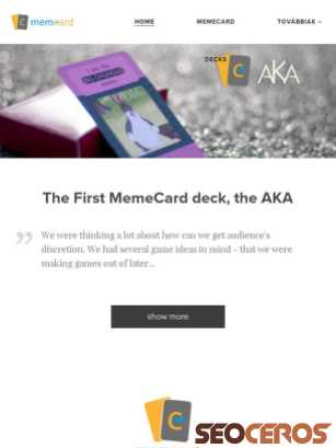 memecard-en.webnode.hu tablet obraz podglądowy
