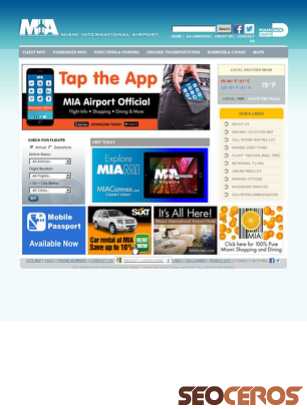 miami-airport.com tablet förhandsvisning