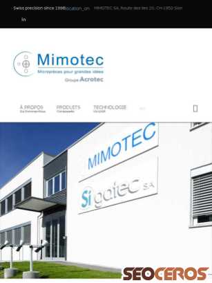 mimotec.ch tablet preview