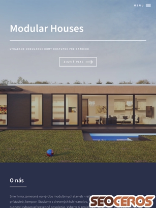modularhouses.sk tablet preview