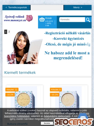 mososzer.eu tablet előnézeti kép