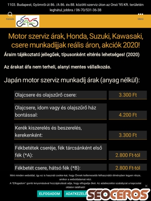 motorkerekparszerelo.hu/motor-szerviz-arak-kedvezmeny-akcio-2020 tablet előnézeti kép