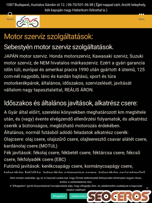motorkerekparszerelo.hu/motor-szerviz-szolgaltatasok tablet náhľad obrázku