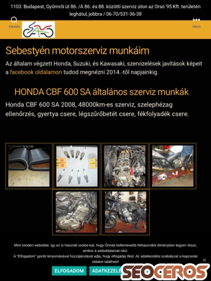 motorkerekparszerelo.hu/motorszerviz-munkaim tablet preview