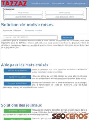 mots-croises.tazzaz.com tablet förhandsvisning