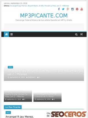 mp3picante.com tablet előnézeti kép