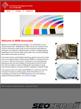 mrm-associates.co.uk tablet preview