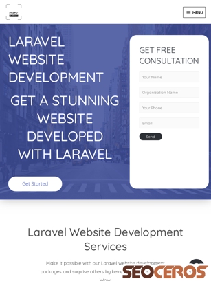 msn-global.com/laravel-website-development tablet vista previa