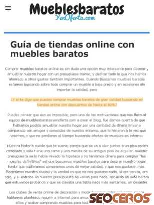mueblesbaratosyenoferta.com tablet náhľad obrázku