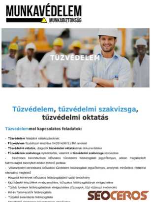 munkavedelem-munkabiztonsag.hu/szolgaltatasaink/tuzvedelem tablet vista previa