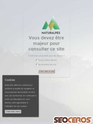 naturalpes.ch tablet förhandsvisning
