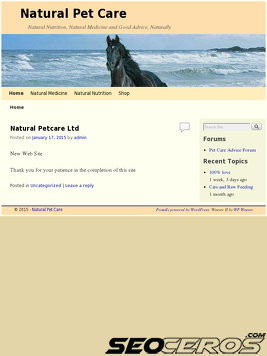 naturalpetcare.co.uk tablet previzualizare