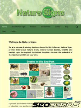 naturesigns.co.uk tablet preview