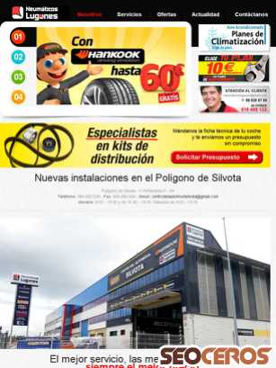 neumaticoslugones.es tablet náhled obrázku