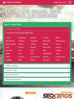 newyorkcarbroker.com tablet preview