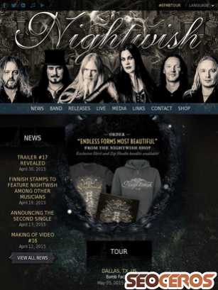 nightwish.com tablet preview