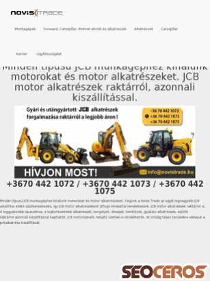 novistrade.hu/jcb-motor tablet प्रीव्यू 