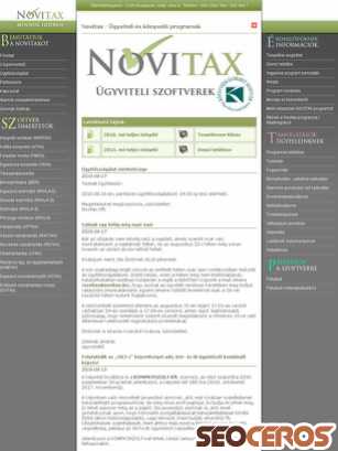 novitax.hu tablet preview