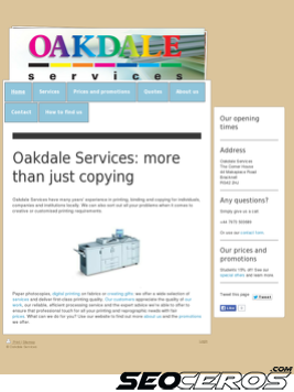 oakdaleservices.co.uk tablet preview