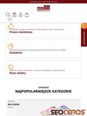 oficynamm.pl tablet előnézeti kép