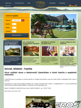 familiahotel.hu tablet preview