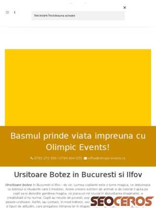 olimpic-events.ro tablet preview