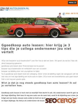 onlineautoleasen.nl/goedkoopautoleasen.php tablet 미리보기