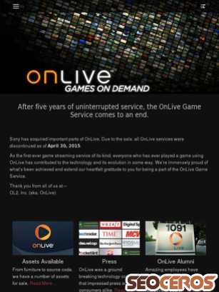 onlive.com tablet preview