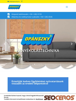 opanszky.hu tablet Vista previa