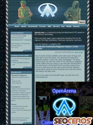 openarena.ws tablet előnézeti kép