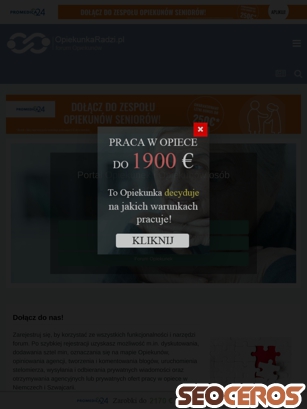 opiekunkaradzi.pl tablet preview
