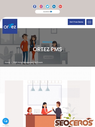 ortezinfotech.in/hotel-management-software tablet előnézeti kép
