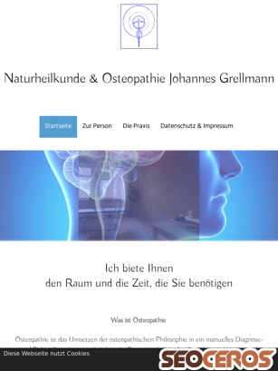 osteopathie-johannes-grellmann.com tablet vista previa