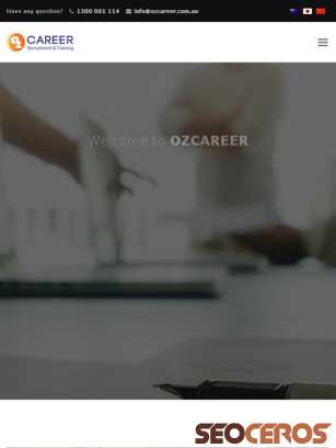 ozcareer.com.au tablet preview