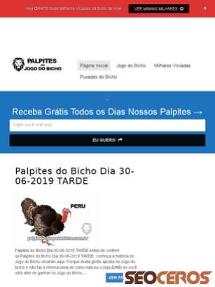 palpitesdojogodobicho.com.br tablet previzualizare