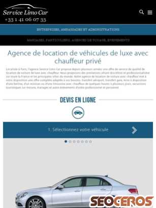 paris-chauffeur-limousine.com/fr/accueil tablet előnézeti kép