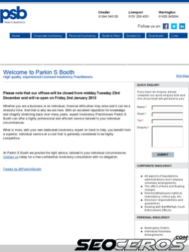 parkinsbooth.co.uk tablet förhandsvisning