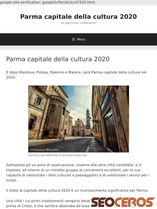 parma20.it tablet Vista previa
