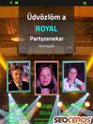 party-zenekar.hu tablet previzualizare