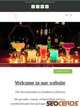 partyshakersla.com tablet náhľad obrázku